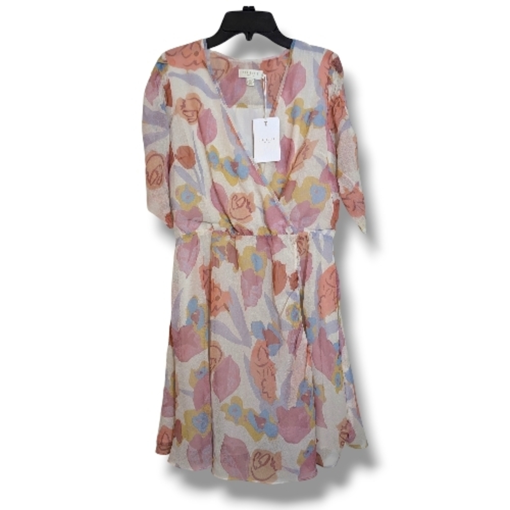 New Ted Baker Juleah Ruched Sleeve Detail Floral Print Mini Dress NWT - Picture 5 of 12